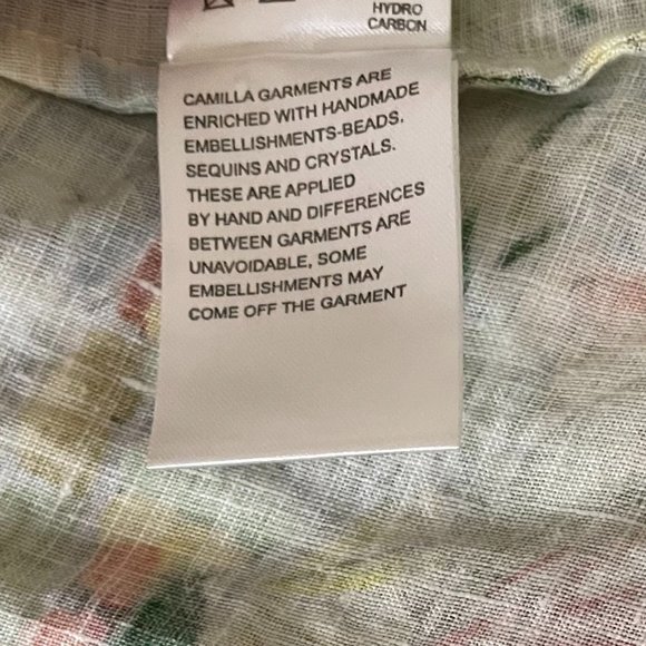 🌸HOST PICK🌸 CAMILLA Short Dress With Tie Front Sundowners M AU 12 Linen Summer - Picture 12 of 13